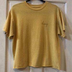 Brandy Melville/J Galt Honey Cropped T Shirt from Brandy Melville